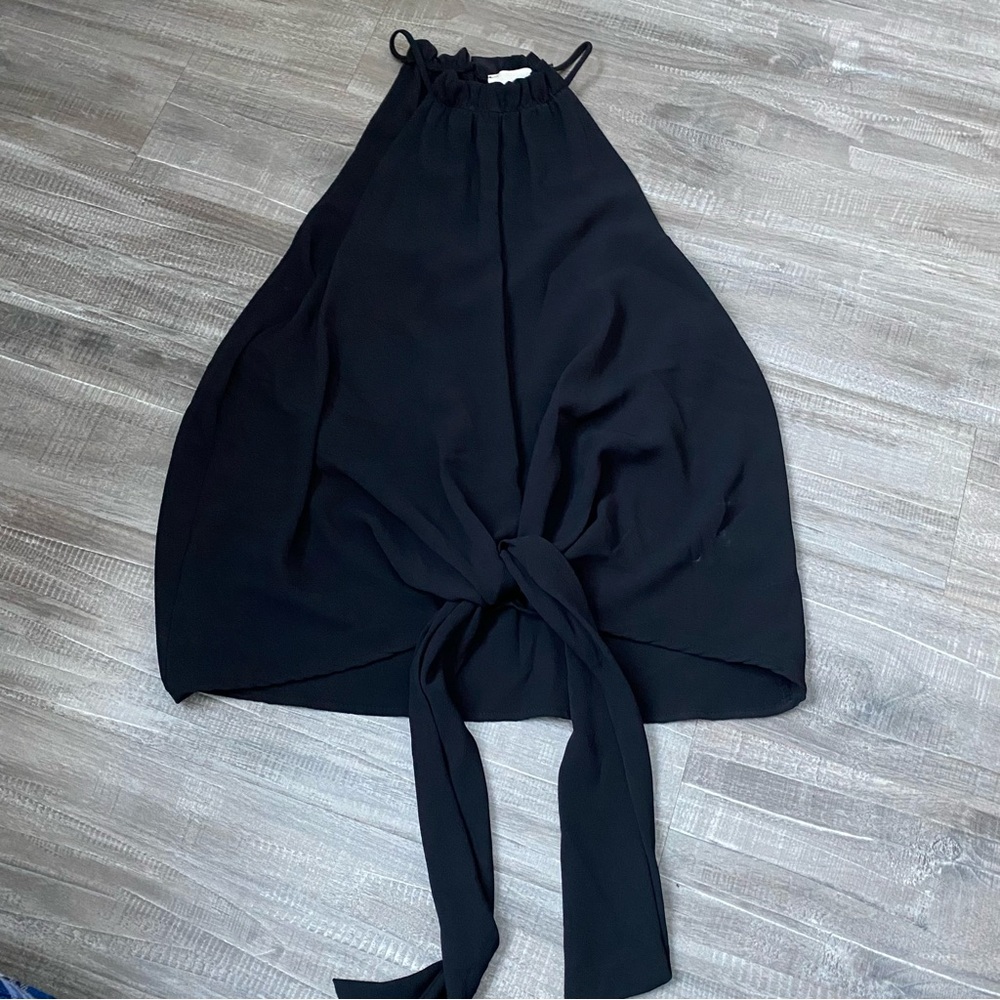 Elegant Black Halter Top